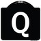 Signmission Sign with Letter Q Heavy-Gauge Aluminum Architectural Sign, 18" x 18", BW-1818-22932 A-DES-BW-1818-22932 - alternate 1